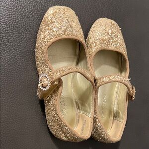 NOR Shimmering Gold Glitter Flats
